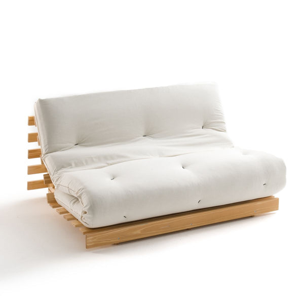 Matelas futon coton pour banquette LAUNETTE, Beige Ecru