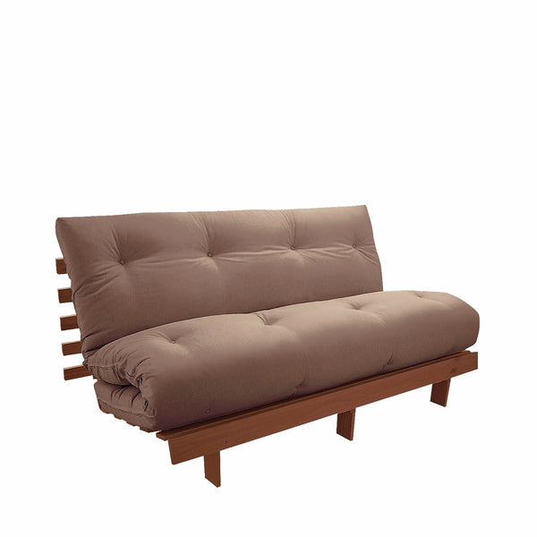 Matelas futon coton pour banquette LAUNETTE, Marron Taupe