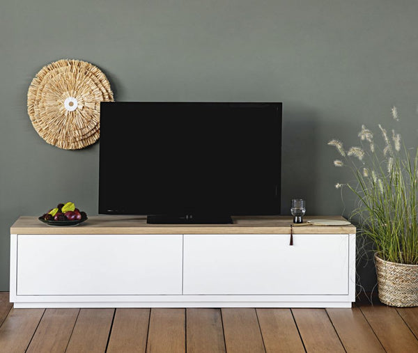 Meuble TV 2 portes Venta blanc