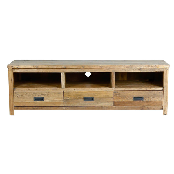 Meuble TV en bois de Teck recyclé 160 naturel