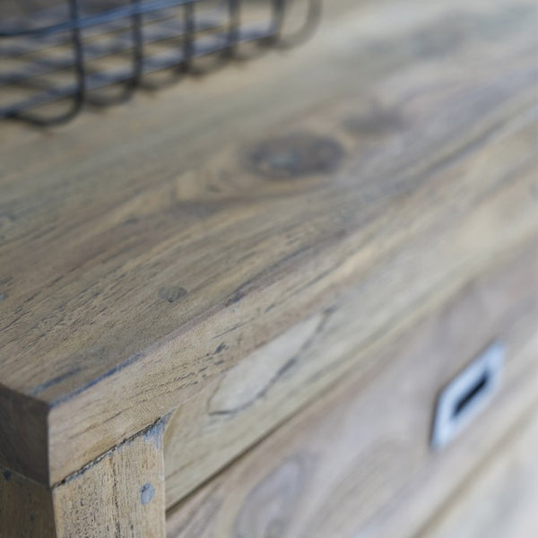 Meuble TV en bois de teck recyclé 180 naturel