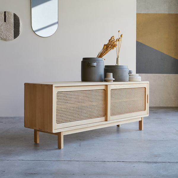 Meuble TV Avirons en orme naturel