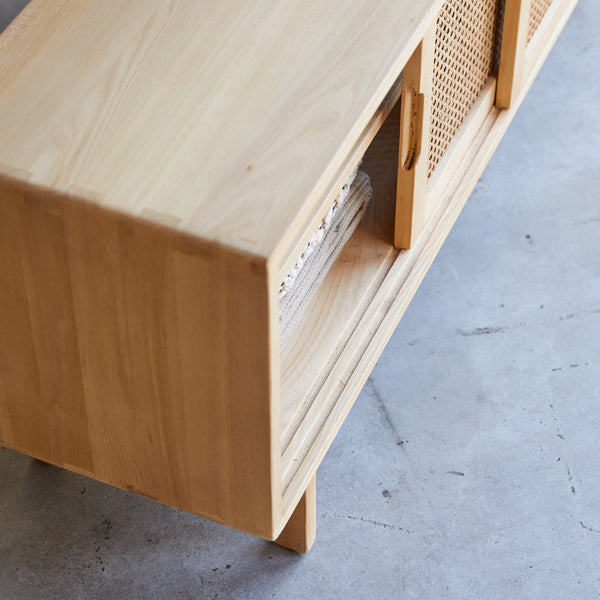 Meuble TV Avirons en orme naturel