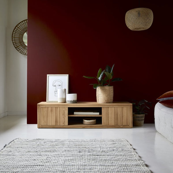 Meuble TV Brisach en teck naturel
