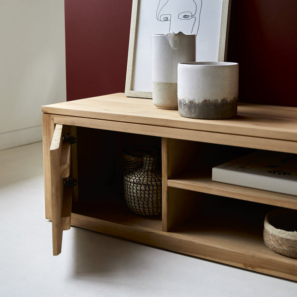 Meuble TV Brisach en teck naturel