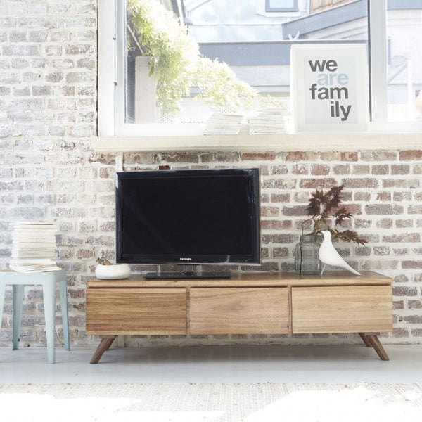 Meuble TV en bois de Mindy 150 ISABY, naturel