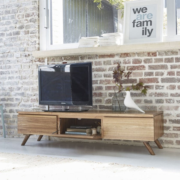 Meuble TV en bois de Mindy 150 ISABY, naturel