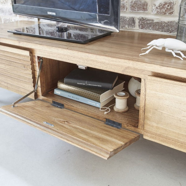 Meuble TV en bois de Mindy 150 ISABY, naturel