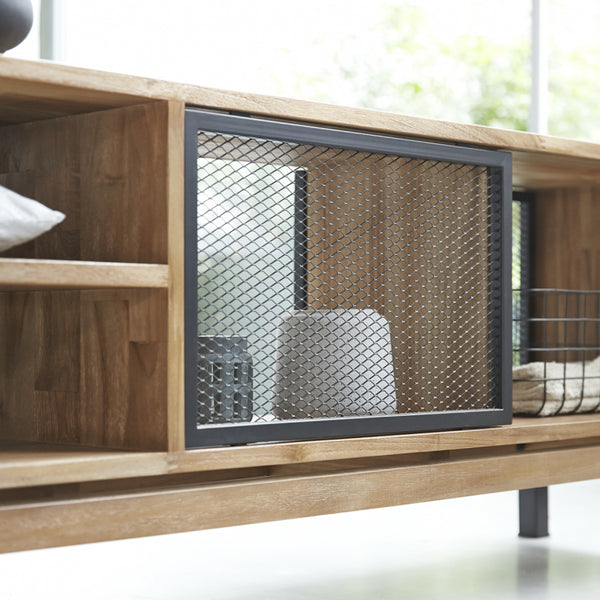 Meuble TV Lianes en teck naturel
