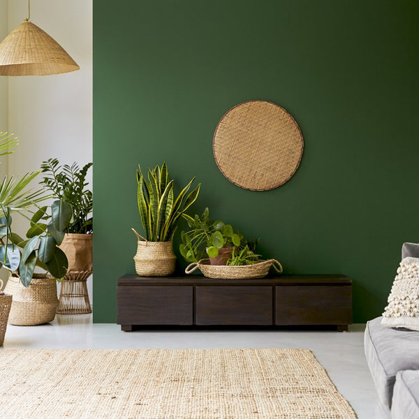 Meuble TV Oussy en acajou naturel