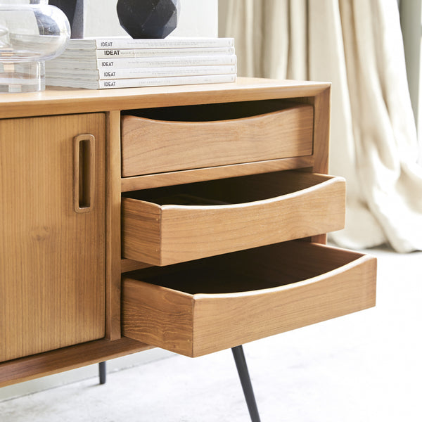 Meuble TV Somme en teck naturel