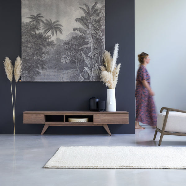 Meuble TV Zela en noyer naturel