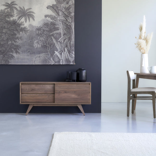Meuble TV Zela en noyer naturel