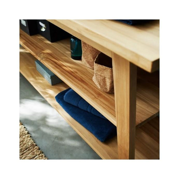 Meuble de salle de bain en bois de teck CÉLAC, naturel