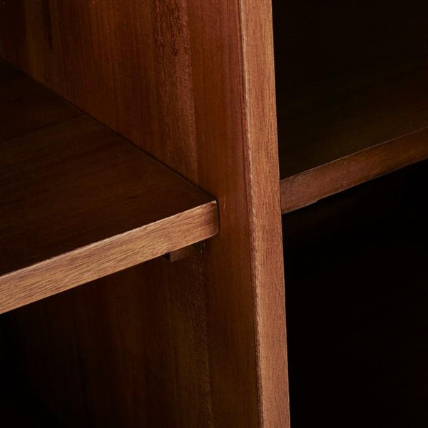 Meuble sous vasque colonial en bois d'acajou marron