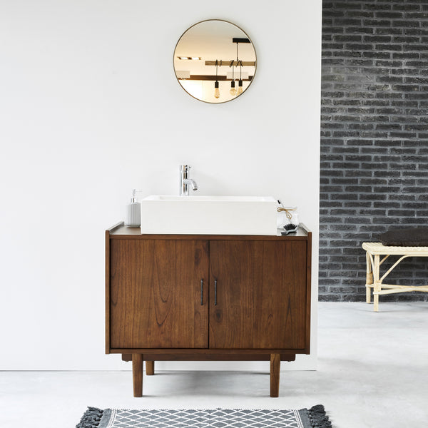 Meuble de salle de bain en bois de mindy HANAU,marron