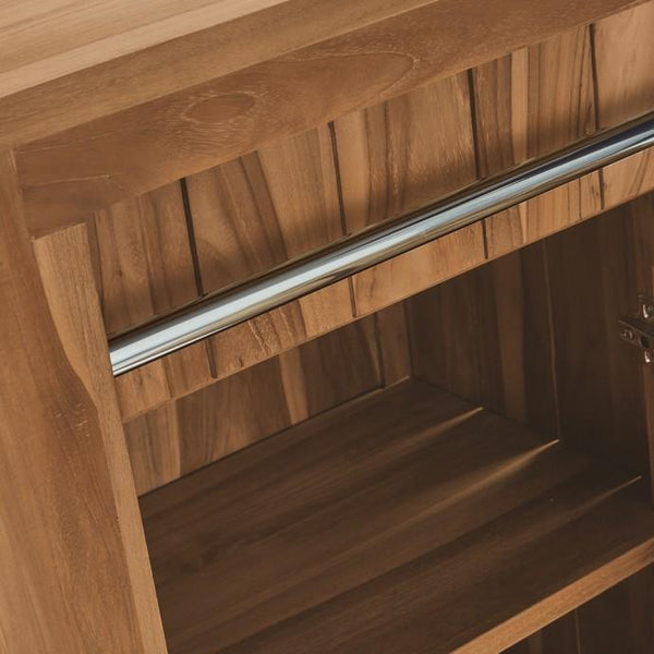 Meuble de salle de bain en bois de teck naturel