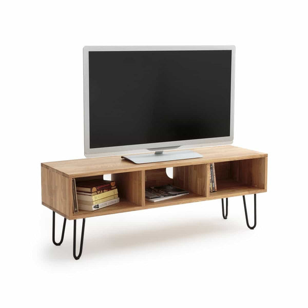 Banc tv indus Galaure en chêne naturel