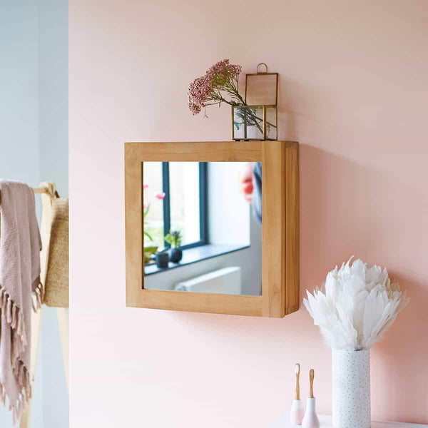 Meuble haut de salle de bain Nervion en teck naturel