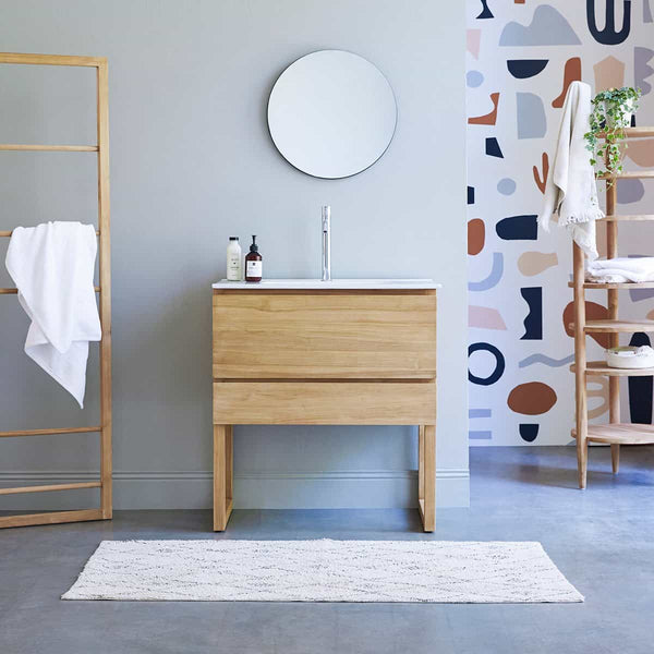 Meuble vasque Natisone en teck naturel