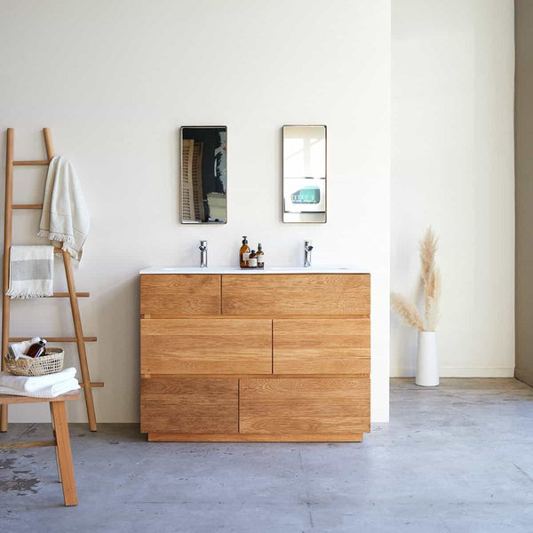 Meuble vasque Natissa en chêne naturel