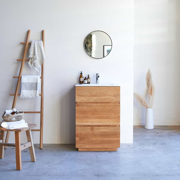 Meuble vasque Natissa en chêne naturel