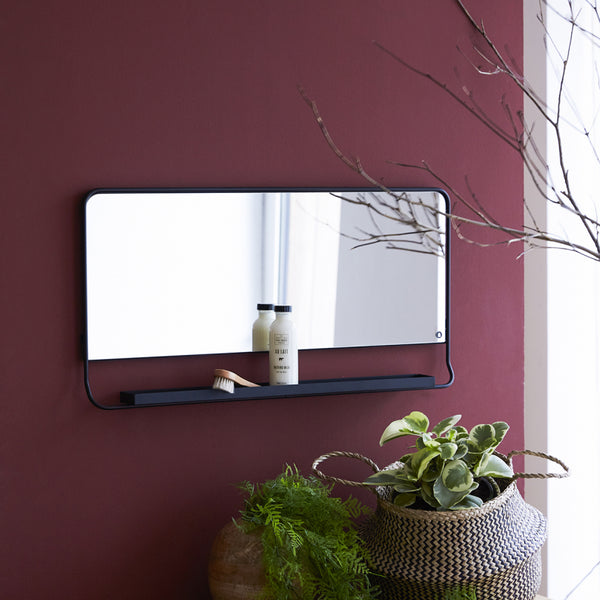 Miroir Castril en métal noir
