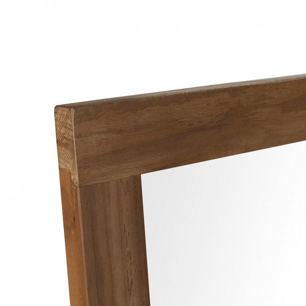 Miroir en bois de teck marron