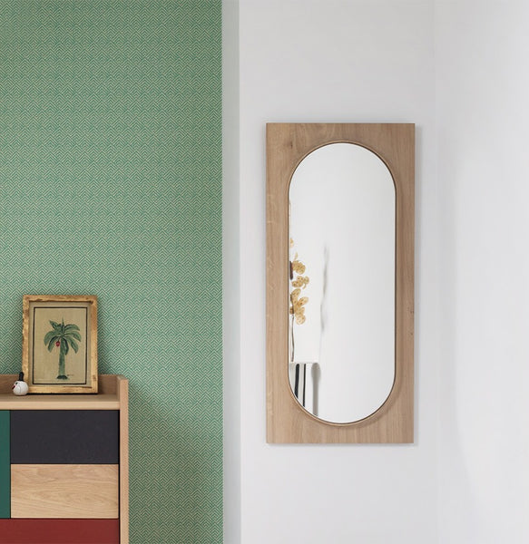 Miroir Hercina, en chêne naturel