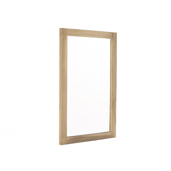 Miroir en bois de teck rectangulaire naturel naturel