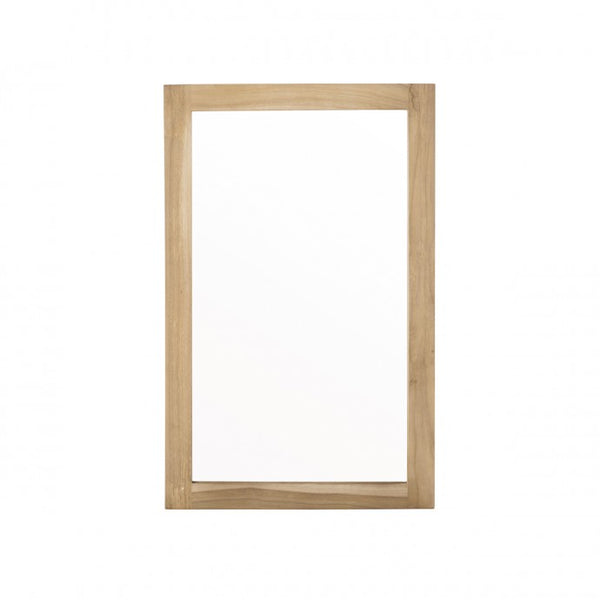 Miroir en bois de teck rectangulaire naturel naturel