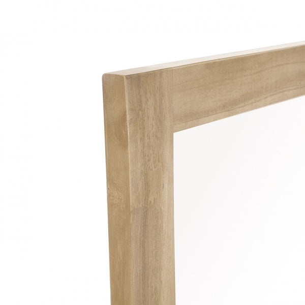 Miroir en bois de teck rectangulaire naturel naturel