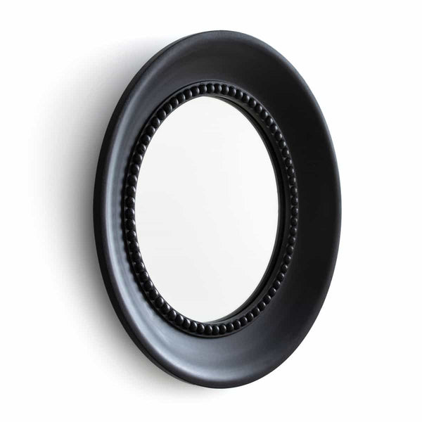 Miroir rond Restonica doré vielli