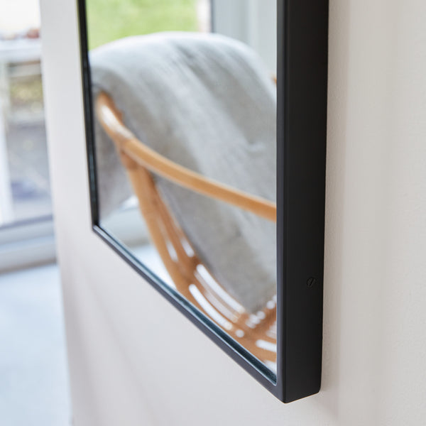 Miroir Valdavia en métal noir