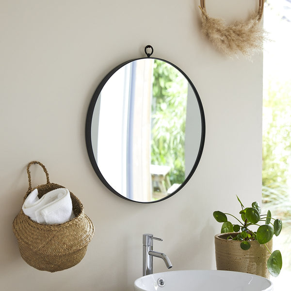 Miroir Vanera en métal noir