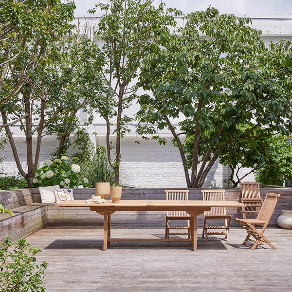 Table de jardin Hantan en teck massif