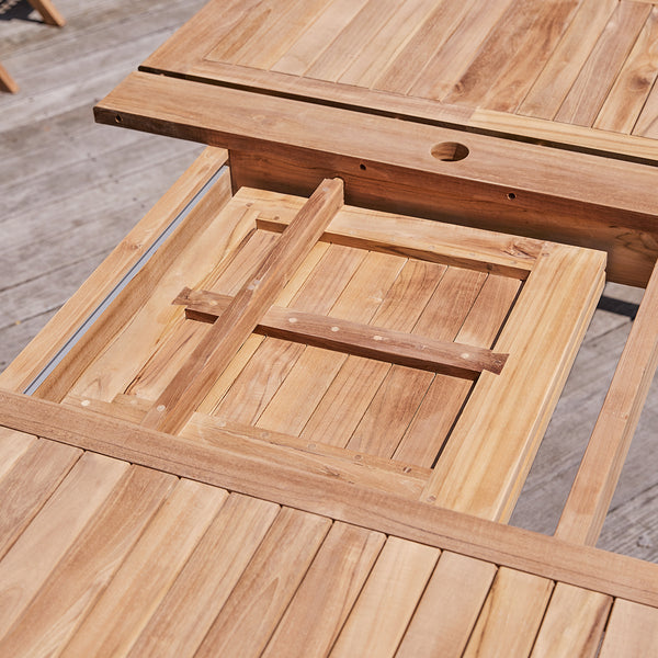 Table de jardin Hantan en teck massif