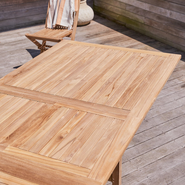 Table de jardin Hantan en teck massif
