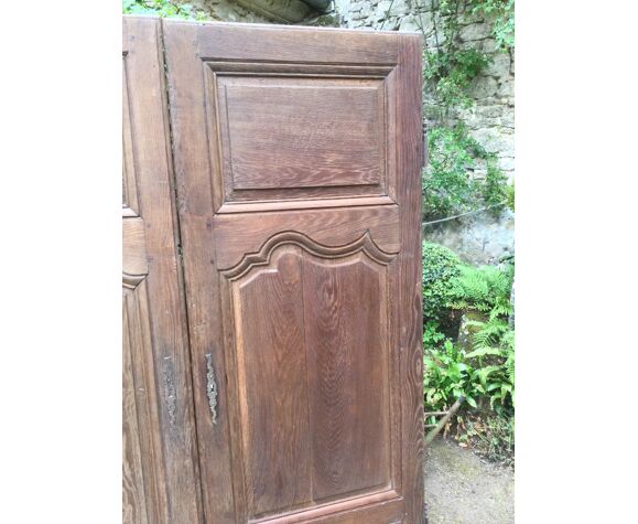 Paire de portes de placard anciennes Oufa en chêne de seconde main