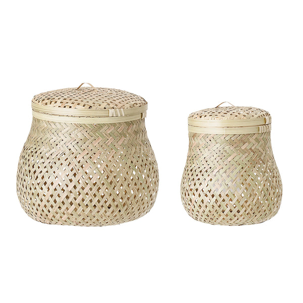 Lot de 2 paniers Cercal en bambou naturel