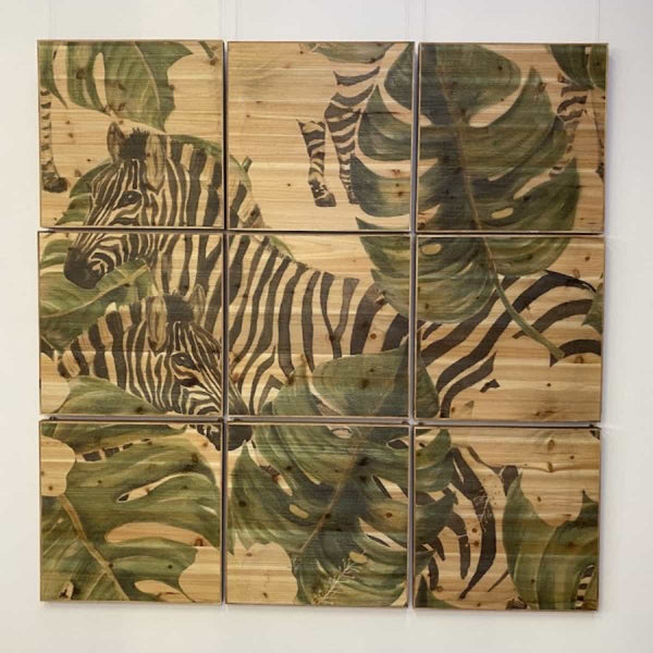 Set de 8 panneaux Papagayo en bois