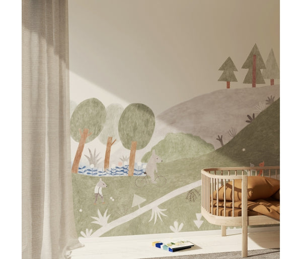Papier peint Abruzel multicolor