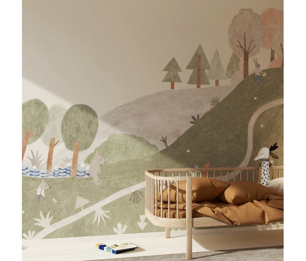 Papier peint Abruzel multicolor