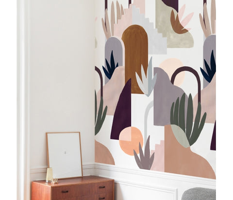 Papier peint, uto, multicolore
