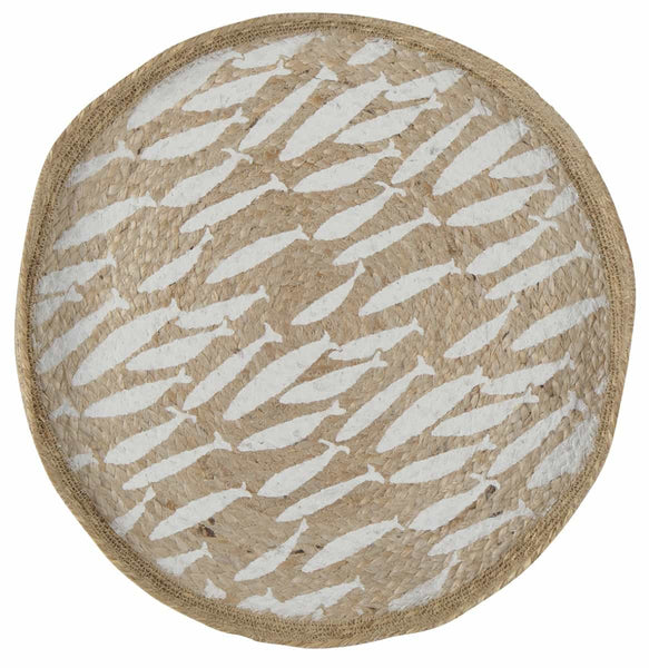 Lot de 4 Corbeilles murales Pellice en jute blanc