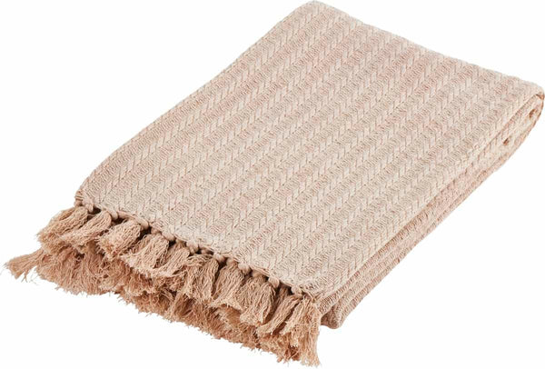 Plaid Luserna rose poudré