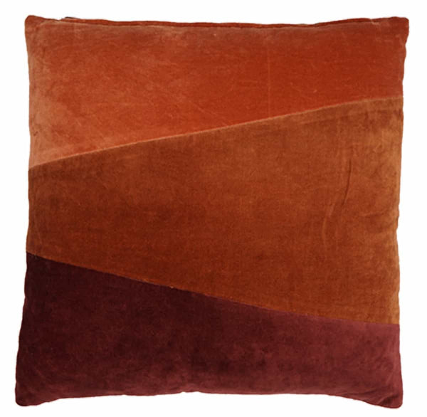 Lot de 2 coussins Tepice en velours burgundy