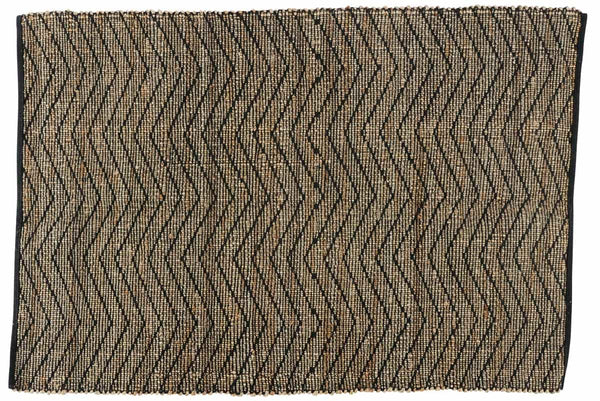 Tapis Gerardo en jute noir
