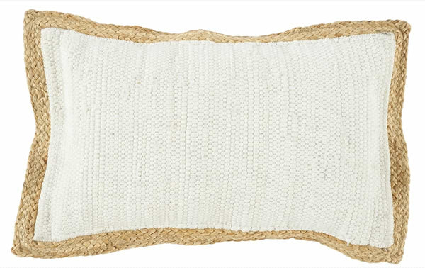 Lot de 2 coussins Savara en coton blanc