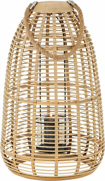 Lot de 2 Lanternes Pescone en bambou naturel